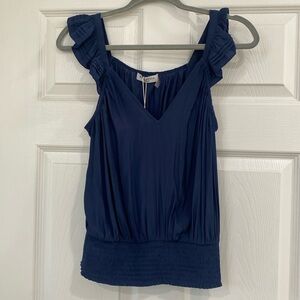 NWT- Ramy Brook navy Diore top